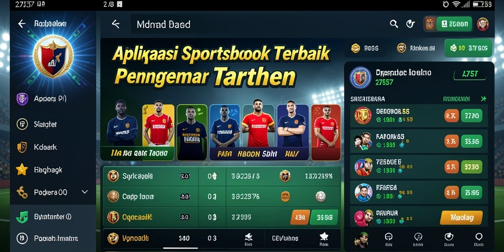 Tampilan menarik dari antarmuka aplikasi Sportsbook 2757.
