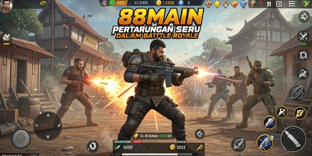 Gambaran menarik dari gameplay intens dalam 88MAIN Battle Royale.