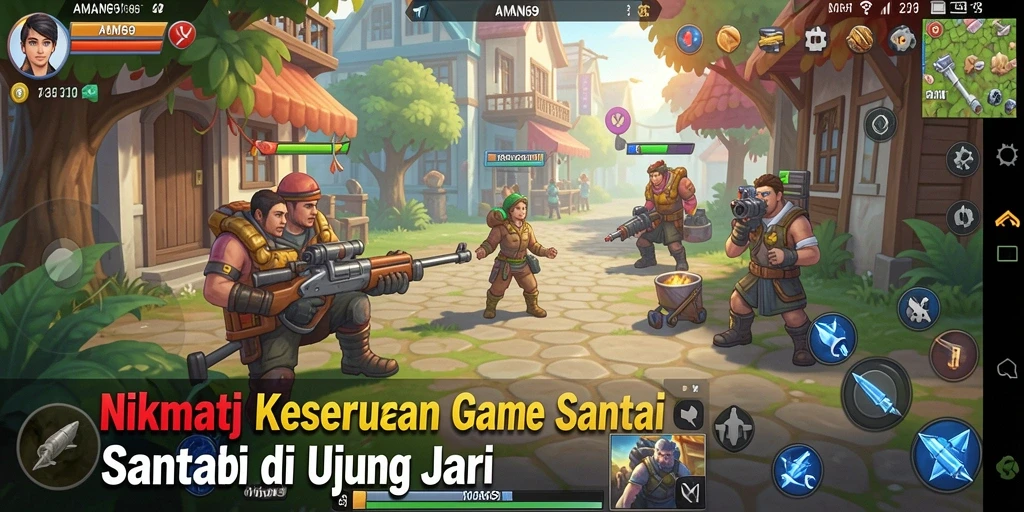 Tangkapan layar menunjukkan gameplay santai yang menarik di AMAN69.