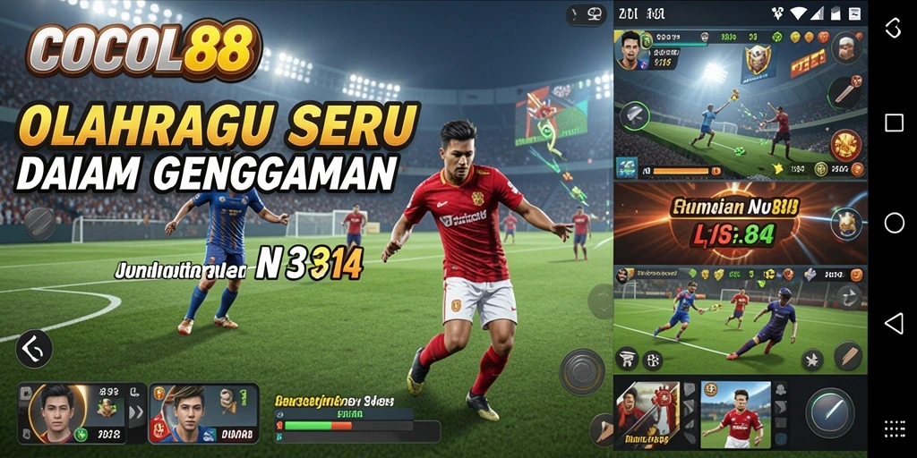 Tampilan gameplay seru dari aplikasi COCOL88 yang menampilkan olahraga.