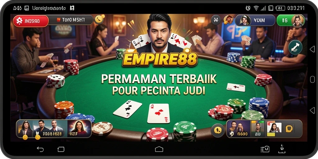 Screenshot EMPIRE88 menampilkan momen mendebarkan permainan Poker.