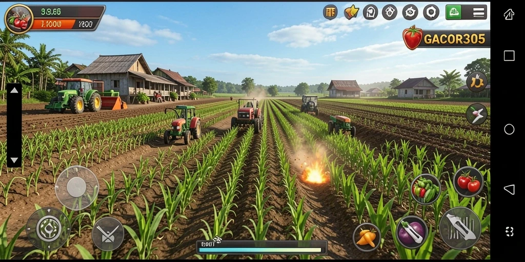 Tampilan screenshot GACOR305 yang menampilkan aktivitas bertani yang seru.