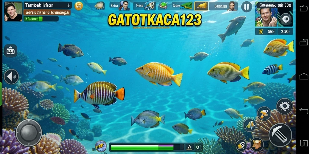 Screenshot GATOTKACA123 menampilkan aksi tembak ikan yang seru.