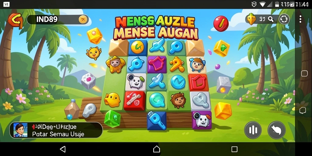 Screenshot gameplay IND89 menunjukkan teka-teki yang menantang dan interaktif.