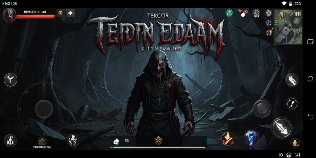 Screenshot menunjukkan momen menegangkan saat menghadapi makhluk Horror.