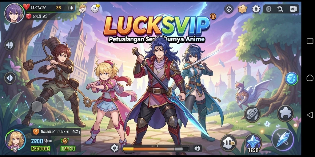 Screenshot LUCKSVIP menampilkan aksi pertarungan karakter Anime yang mendebarkan.
