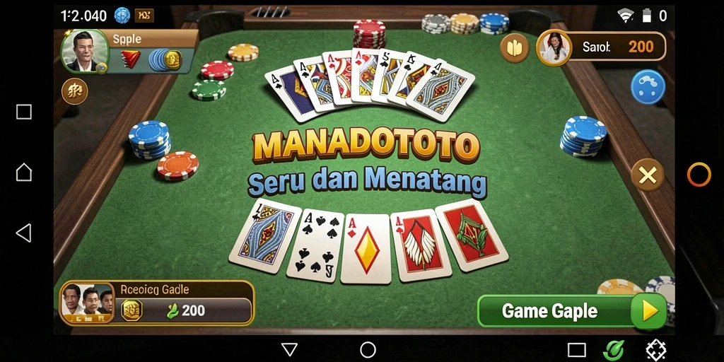 Tampilan gameplay Gaple yang menarik dari MANADOTOTO.