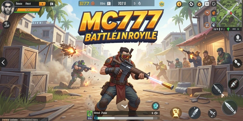 Tampilan gameplay menegangkan dalam pertempuran Battle Royale.