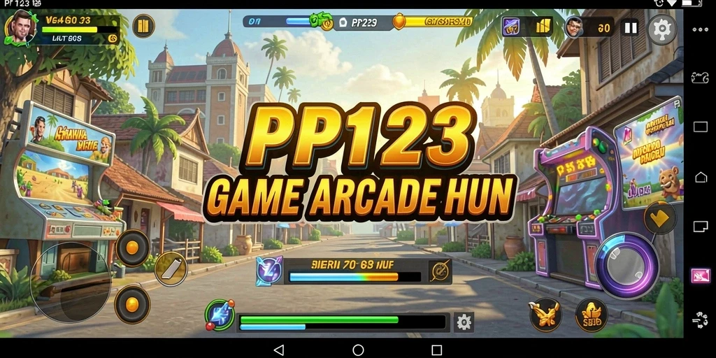 Tampilan gameplay PP123 yang seru dan mengasyikkan dalam genre Arcade.