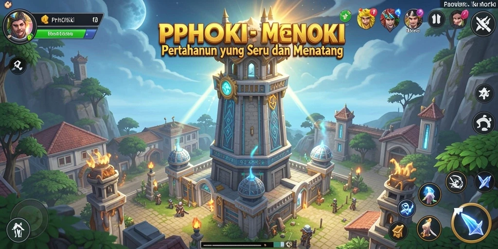 Tampilan gameplay PPHOKI yang menegangkan saat menghadapi gelombang musuh.