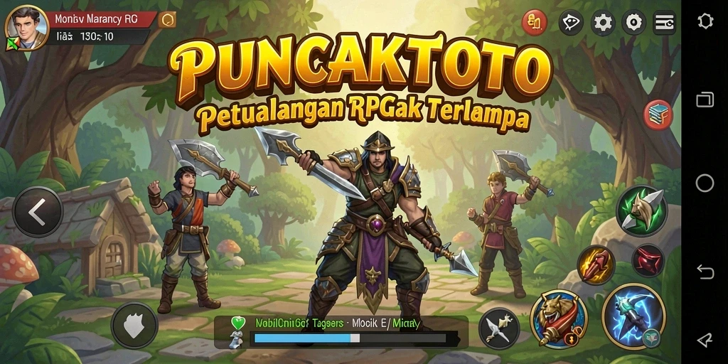 Tampilan gameplay RPG yang epik di PUNCAKTOTO.