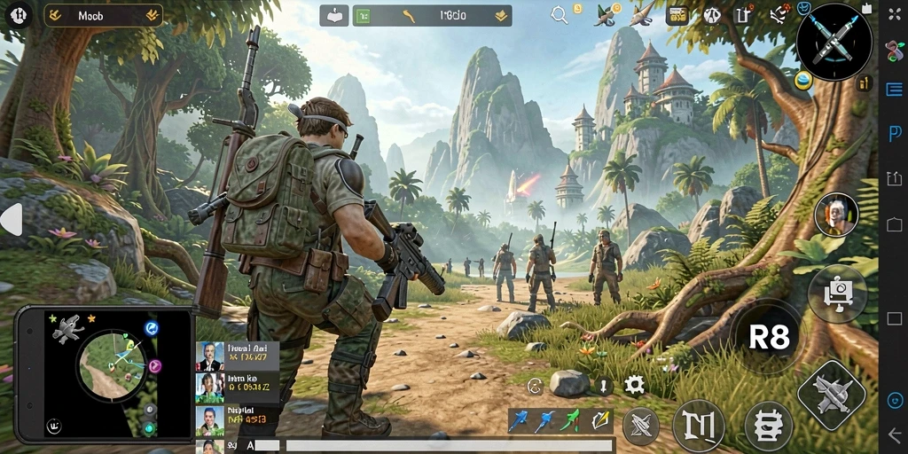 Screenshot gameplay RP8 menampilkan aksi simulasi yang menakjubkan.