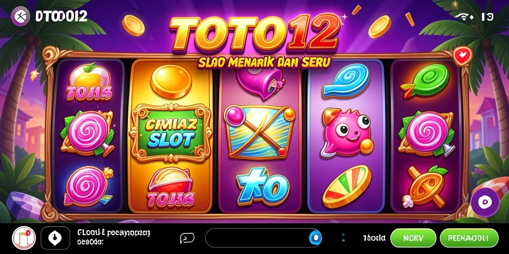 Screenshot gameplay TOTO12 menampilkan slot yang seru dan menggembirakan.